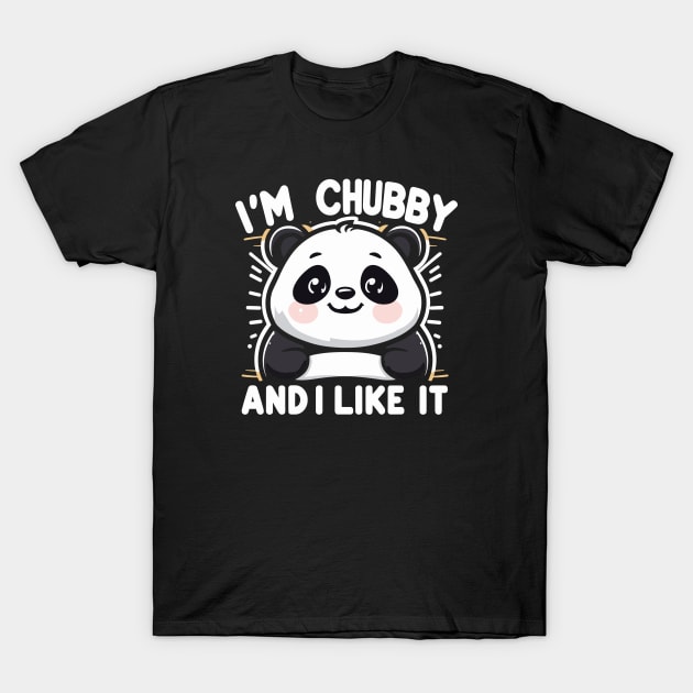 Cute chubby panda T-Shirt by Coowo22